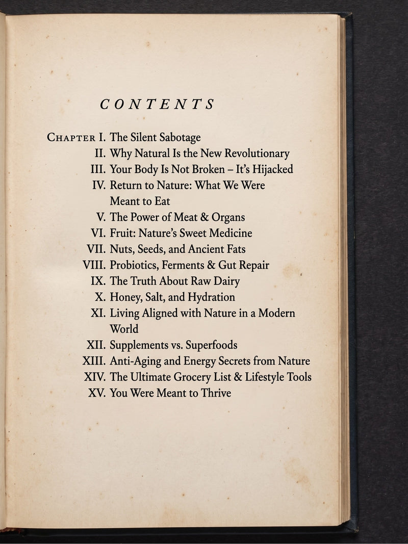 Table of contents of The Secrets of Natural Healing by James Stone